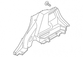 Arch trim right Hyundai Kona 18-21 black