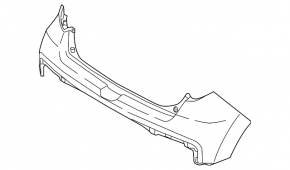 Kia Soul 2017-2019 bare rear bumper