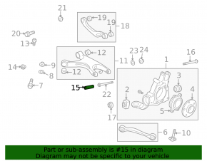 Rear right axle stud spacer bush Audi A4 B8 08-16 with bolt