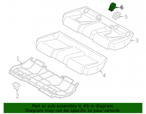 Isofix rear seat plug for Audi A3 8V 15-20 4d, 5d black
