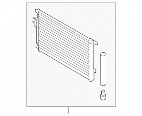 Air conditioner radiator condenser Hyundai Santa FE 19-20 2.4