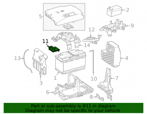 Mercedes A-class V177 19-22 positive battery terminal cover