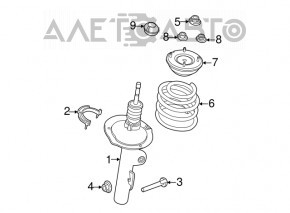 Front left shock absorber Ford Explorer 11-15 prerest