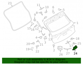Porsche Cayenne 19-23 trunk lock