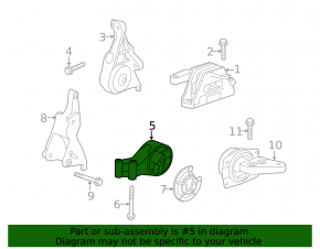 Rear engine mount Chevrolet Malibu 13-15