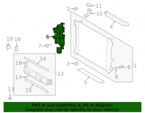 Right radiator deflector Toyota Rav4 19-21 2.5 FPS