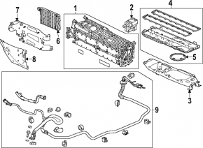 Wiring high voltage inverter-battery HVB Honda Accord 23-