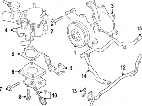 Thermostat housing Infiniti Q50 16-24 3.0T