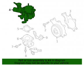 Thermostat housing assembly Infiniti Q50 16-24 3.0T