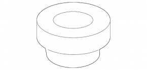 Radiator bracket lower left Infiniti QX30 17- rubber