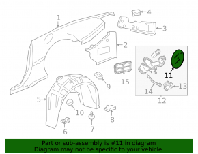 Chevrolet Camaro 16-23 Fuel Filler Door