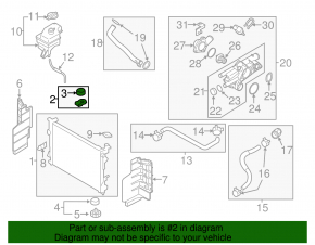 Radiator bracket upper right Kia Optima 11-15