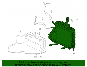 Honda Insight 19-22 Automatic Transmission Cooling Radiator with Bracket