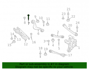 Wheel alignment bolt BMW X7 G07 19-100mm