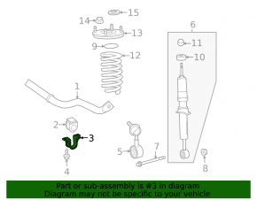 Left front stabilizer bar bracket for Toyota Sequoia 2016