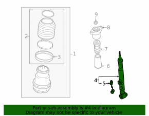 Rear left shock absorber Audi A6 05-11 electric