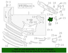 Front bumper plug bracket right Audi A6 C8 19- S-line