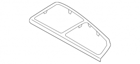 Audi Q7 16 center console trim - dark wood, type 1