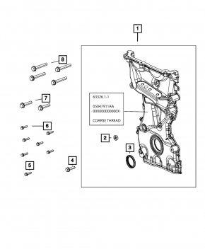 Dodge Dart 13-13 2.4 Engine Front Cover