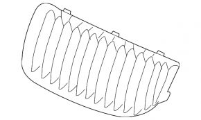 Radiator grille right BMW 3 E90 E92 07-12 Sedan & wagon, 2009-12. wagon, black, 2009-12 without M3. wagon black