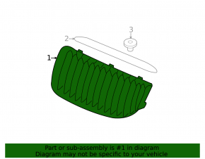 Radiator grille right BMW 3 E90 E92 07-12 Sedan & wagon, 2009-12. wagon, black, 2009-12 without M3. wagon black