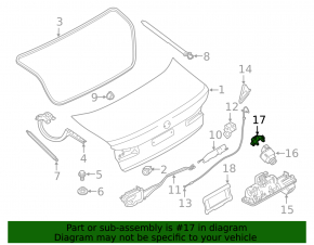 Rear view camera mount for BMW 3 G20 19-25