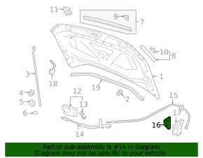 VW Taos 22-25 hood release handle