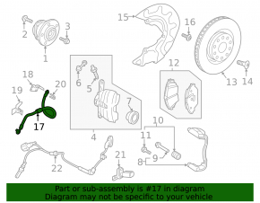 Brake hose front left Audi A3 8V 15-20