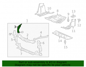 Right eyelash TV bracket for Honda CRZ 11-16