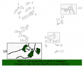 Subaru Outback 10-14 Front Right Door Lock