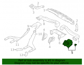 Right air duct Subaru Outback 10-14