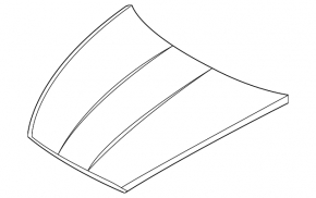 Kia K5 2021-2026 bare hood