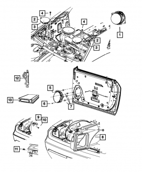 Subwoofer Dodge Challenger 09-11