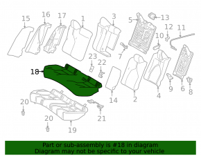 Rear row of seats 2 row Toyota Camry v70 21-24 cloth black