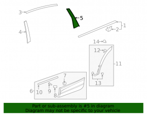 Door trim side rear left rear Honda CRV 17-22