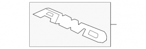 Emblem inscription AWD tailgate Honda HR-V 16-22