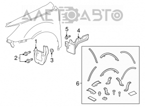 Front right mudguard for Acura MDX 07-09