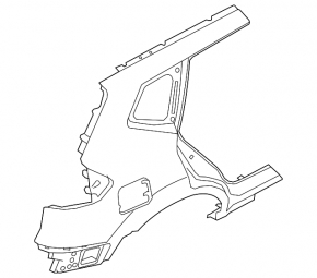 Rear left fender Nissan Rogue 14-20