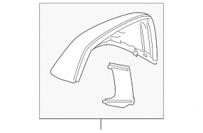 Left side mirror cover for Audi Q5 80A 18-24