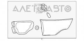 Left interior tailgate light for Toyota Highlander 2017-2019