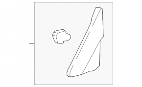 Right fender molding corner Hyundai Tucson 16-21, broken mount
