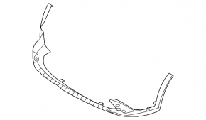 Front bumper lip Hyundai Santa FE 21-23, radar structure, scratches