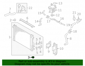 Bracket radiator support lower left Lexus IS250 06-13