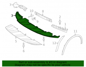 Front Bumper Lip Porsche Cayenne 958 11-14 Structure