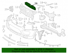 Porsche Cayenne 958 11-14 Turbo Front Bumper Absorber