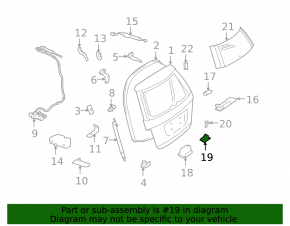 Mercedes W164 ML trunk door lock bracket
