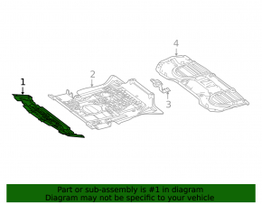 Front bumper protection Mercedes GLS-class X166 13-19