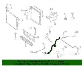 Cooling system hose for Mercedes W167 GLE 350 20-23