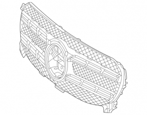 Radiator grille assembly for Mercedes W167 GLE 350 450 20-23 with radar, with emblem, sand
