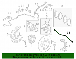 Rear left brake hose Mercedes A-class V177 19-22